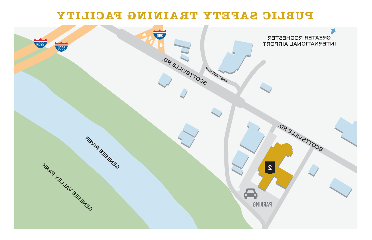 Map of MCC's Public Safety Training Facility