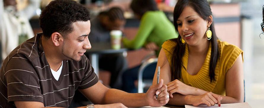 students studying